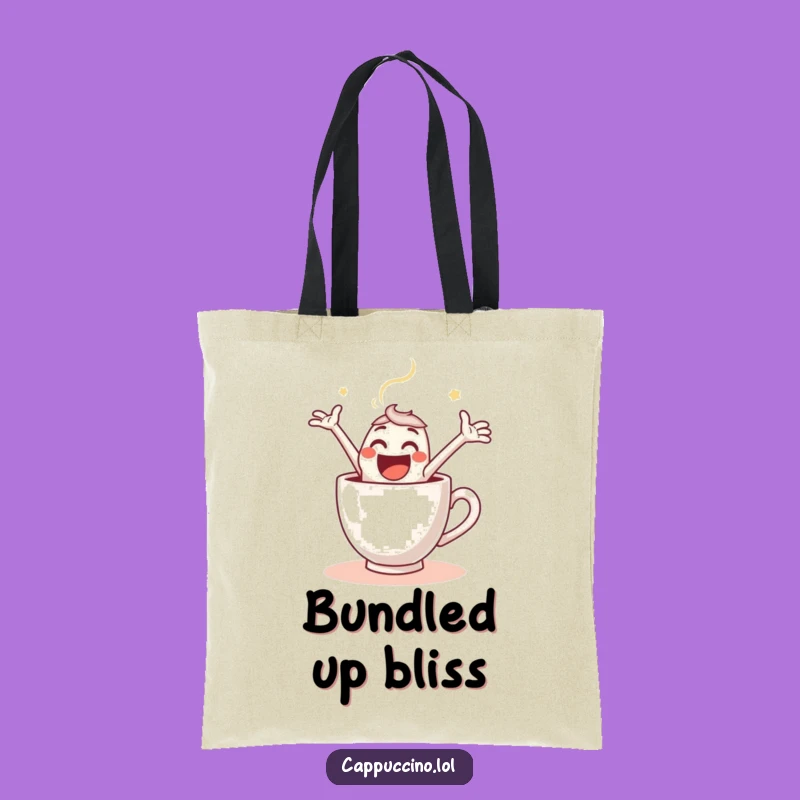 Funny Espresso Leap Tote Bag: Joyful Coffee Shot Character - Practical Gift