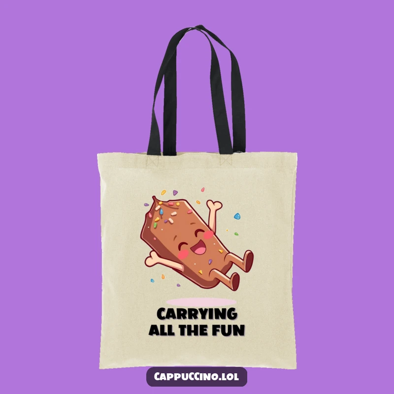 Funny Giggling Sprinkle Tote Bag: Chocolate Somersault Gift - Fun Bag