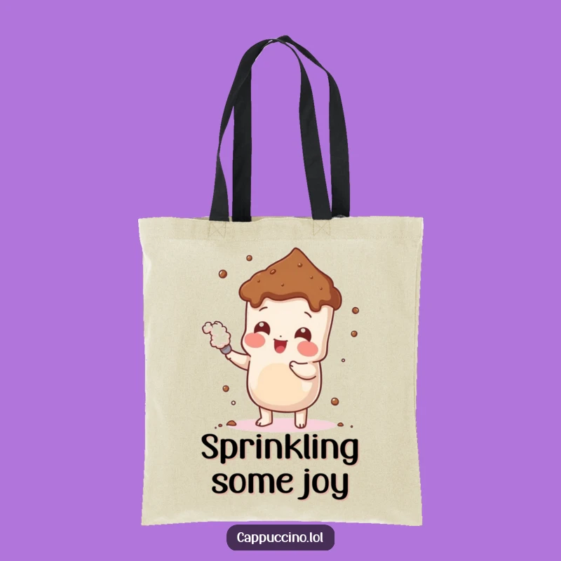 Funny Cheerful Cocoa Tote Bag: Carry Your Sweetness, Playful Accessory, Perfect Funny Gift!